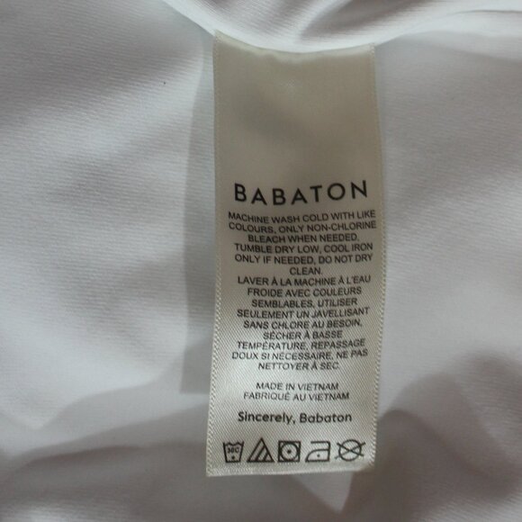 Aritzia  Babaton Crew Bodysuit Second-skin crewneck short sleeve White size 2 XL - Picture 7 of 8